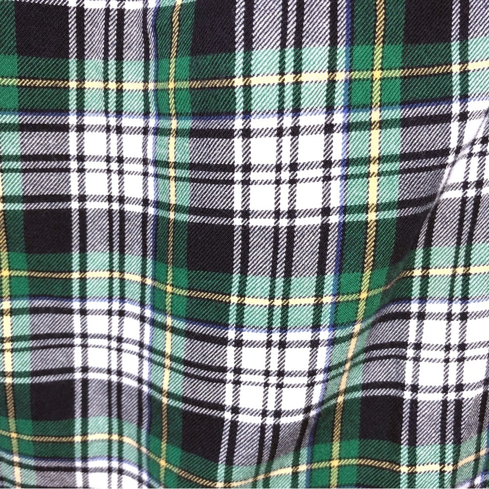 Janie and Jack Green and Blue Plaid Long Sleeve Button Down Shirt Size 6-12 M - Picture 4 of 10